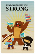 Reading makes you Strong Poster
